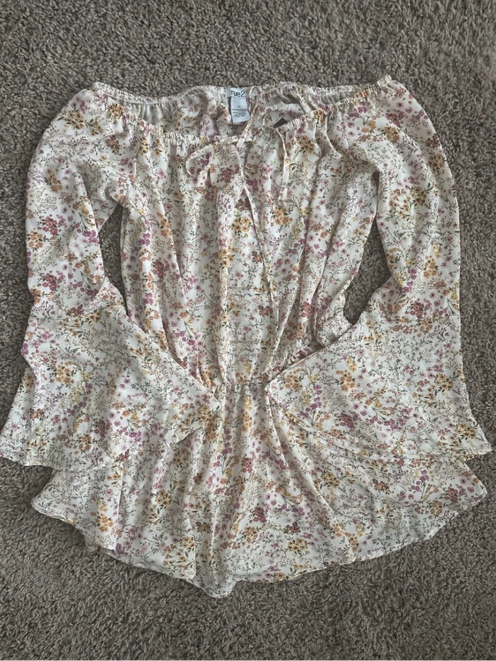Rue21 Floral Romper Dress | Bell Sleeves | M